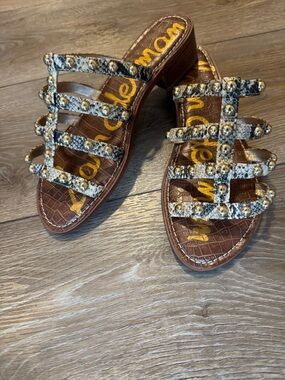 Sam Edelman Juniper Sandals Snake / Animal Print Sz 11 Brand New!